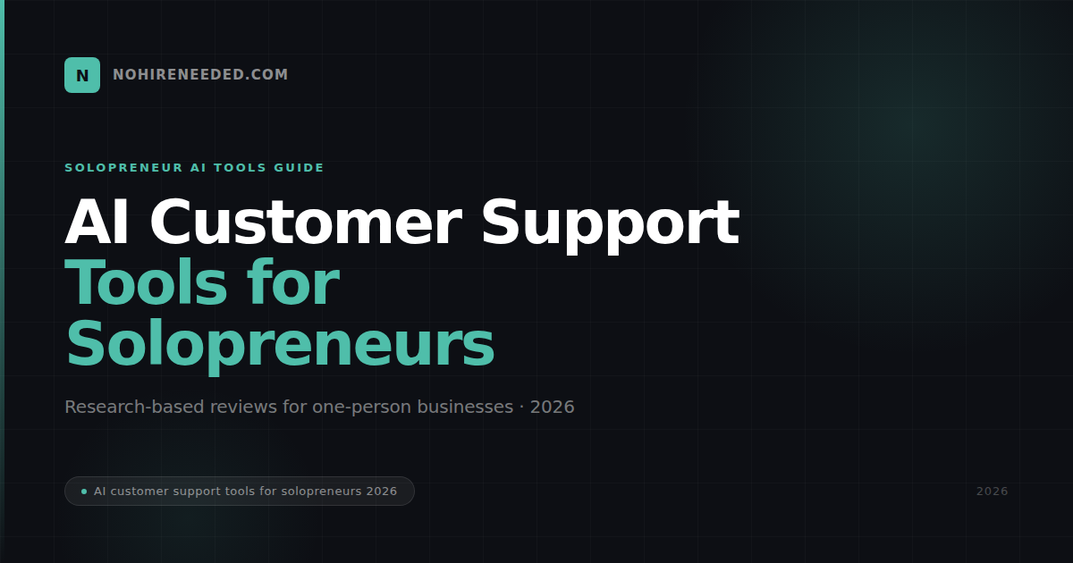 Best AI Customer Support Tools for Solopreneurs in 2026