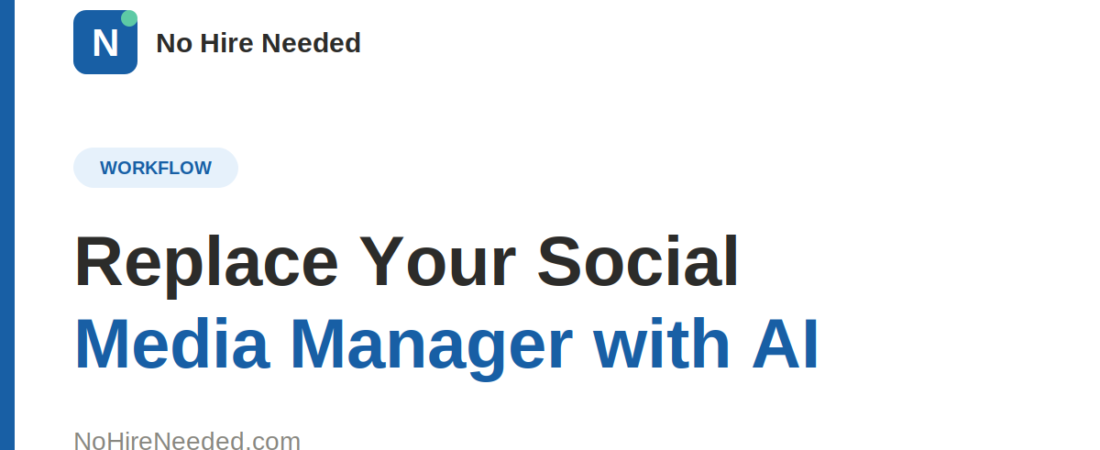 How to Replace a Social Media Manager with AI (5 Tools)
