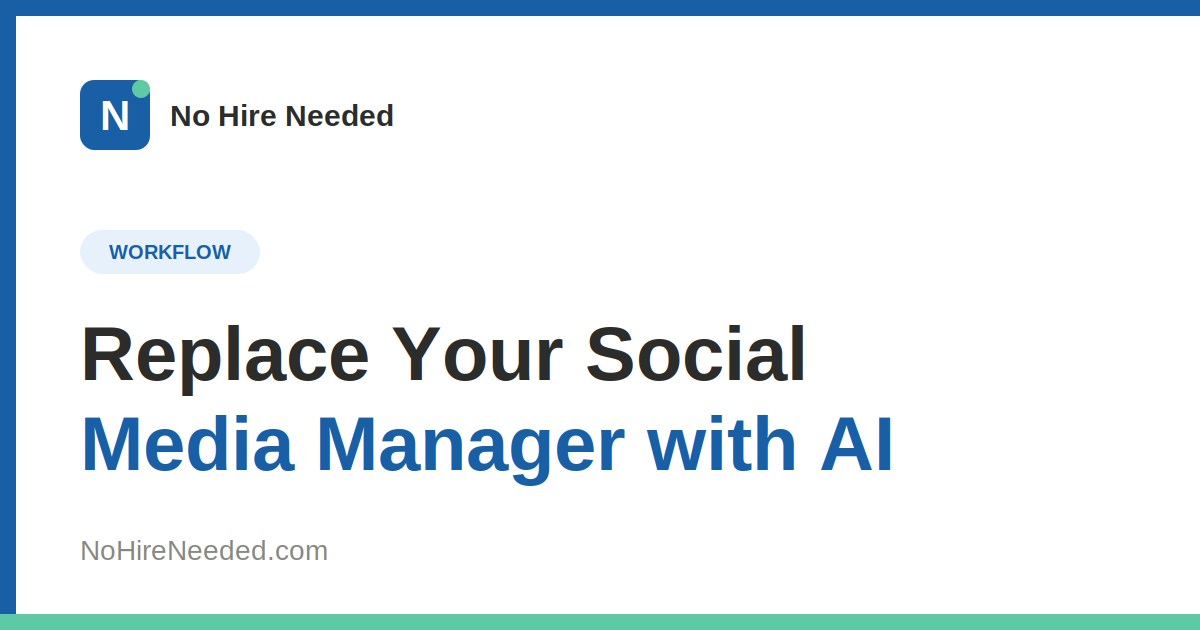 How to Replace a Social Media Manager with AI (5 Tools)