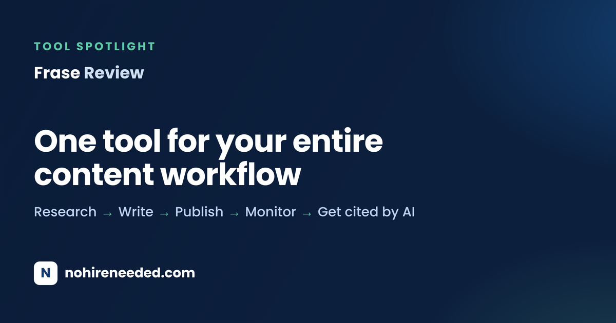 Frase Review (2026): Best Content Marketing Specialist AI Tool