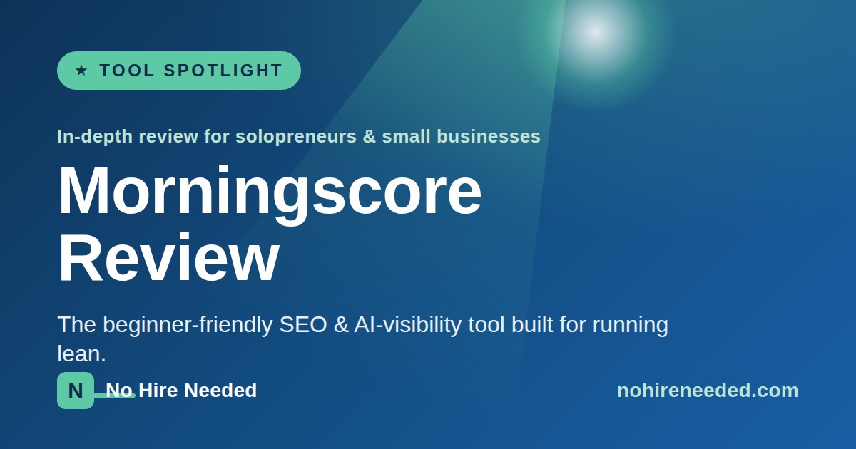 Tool Spotlight card: Morningscore Review