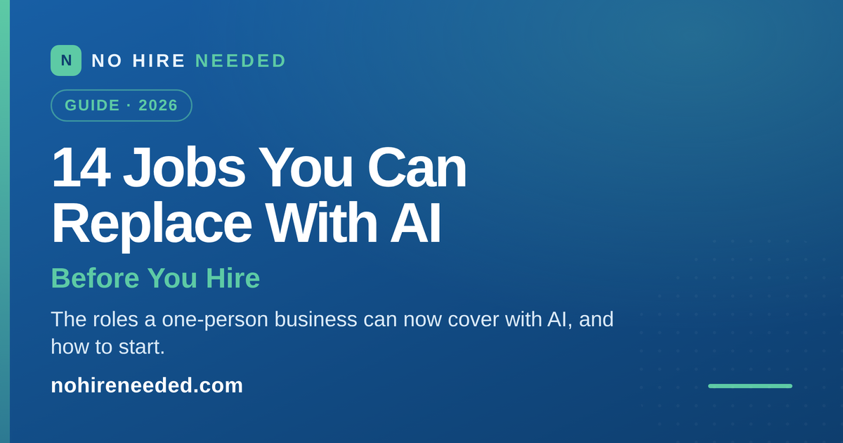 The Best 14 Jobs You Can Replace With AI Before You Hire