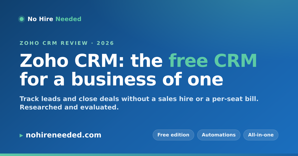 Zoho CRM Review: The Free CRM for Solopreneurs and Small Business (2026)