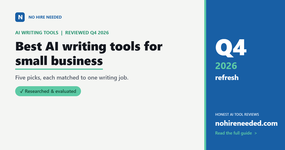 5 Best AI Writing Tools for Solopreneurs and Small Business (Q4 2026)