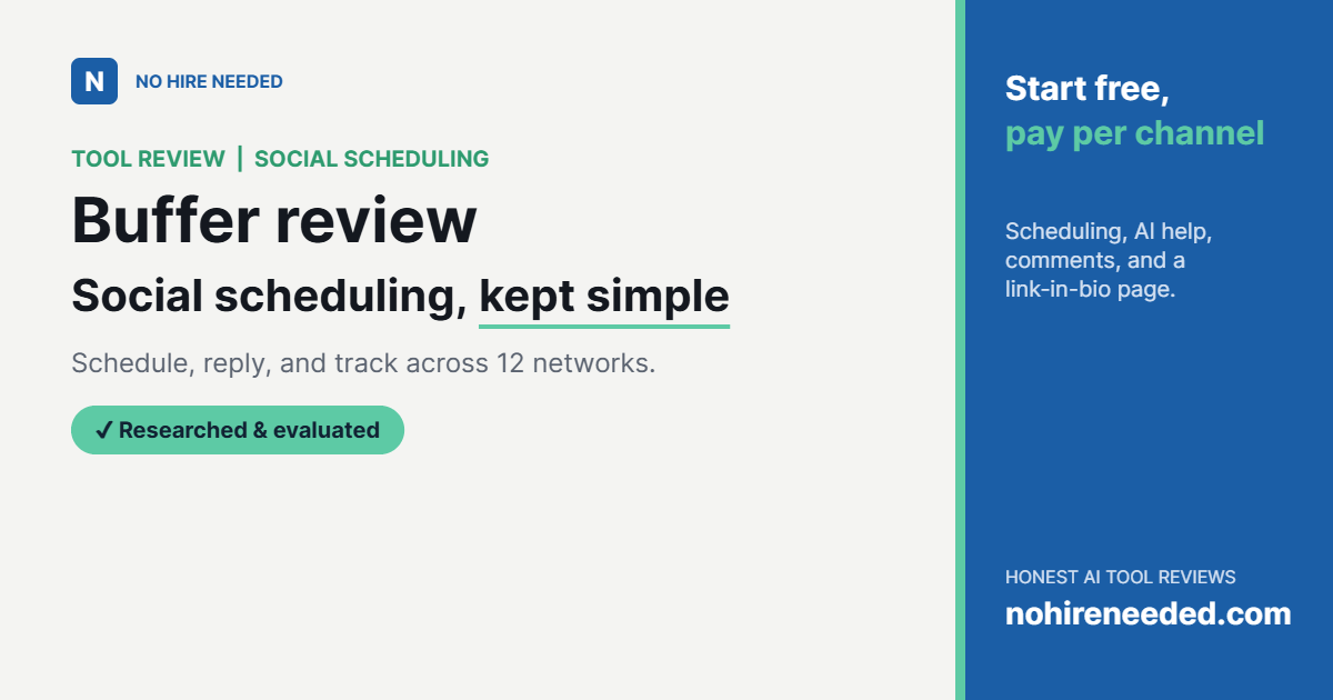 Buffer Review (2026): Simple Social Media Scheduling for Small Business