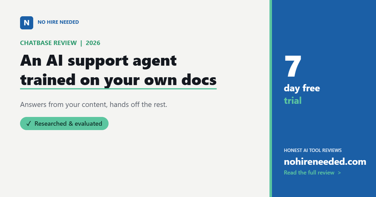 Chatbase Review (2026): An AI Agent Trained on Your Own Docs