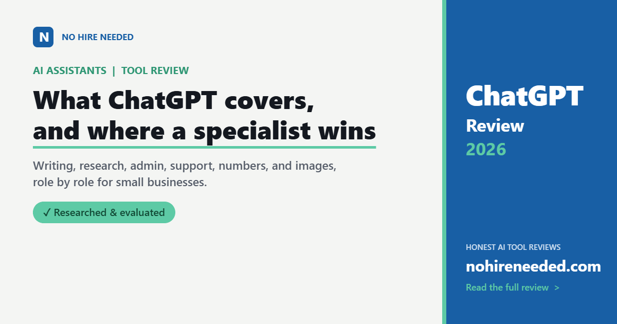 ChatGPT Review (2026): What It Does for Small Business