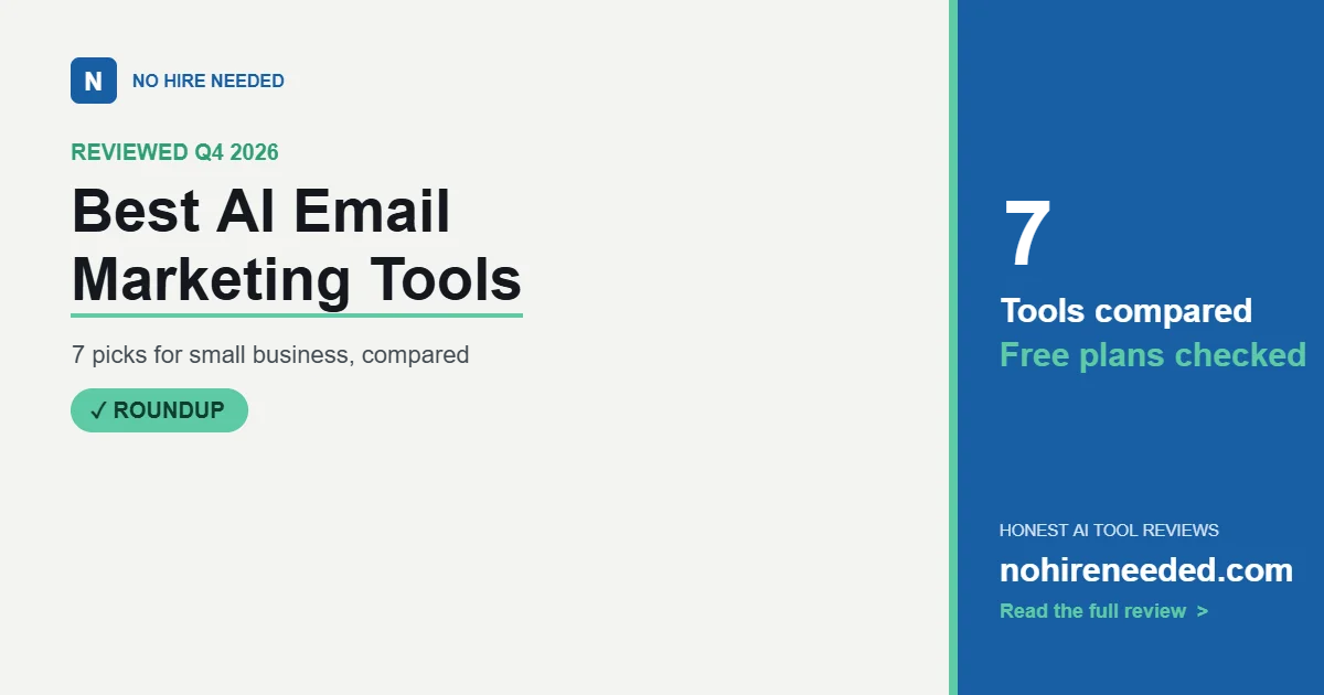 Best AI Email Marketing Tools for Solopreneurs and Small Business (2026)