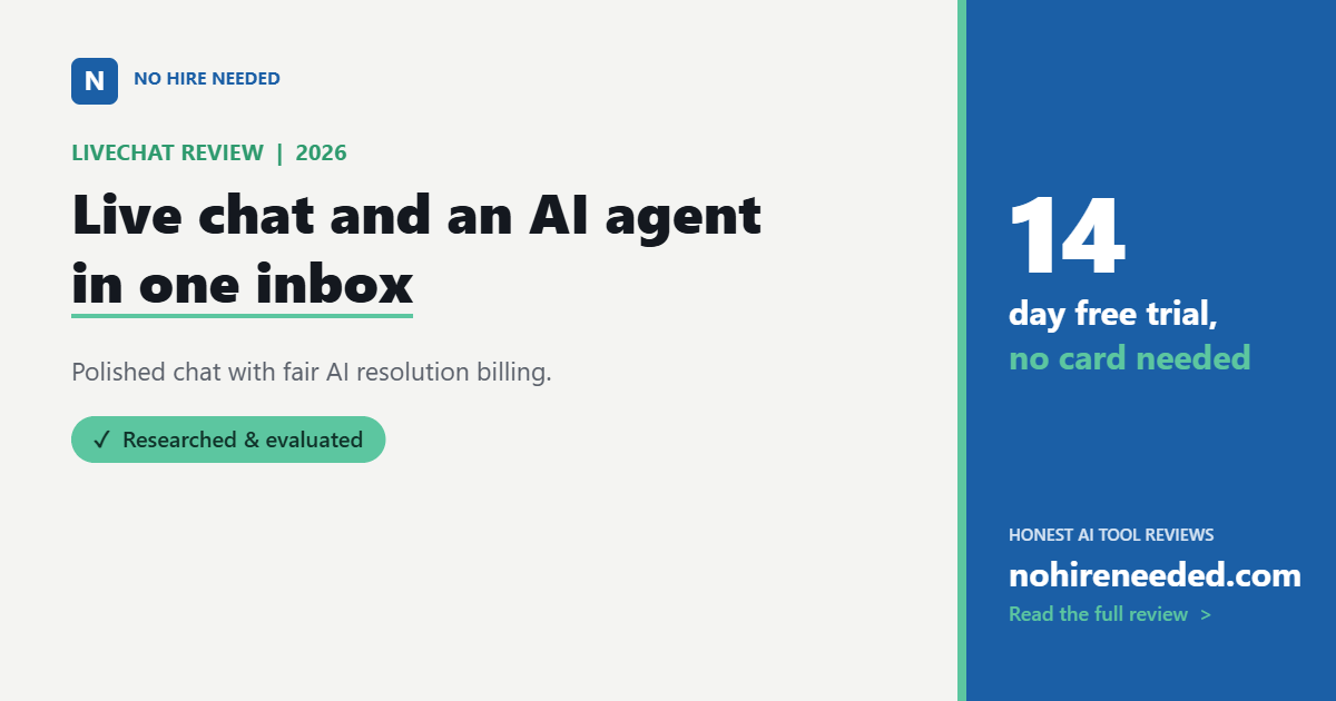 LiveChat Review (2026): Live Chat and an AI Agent in One Inbox