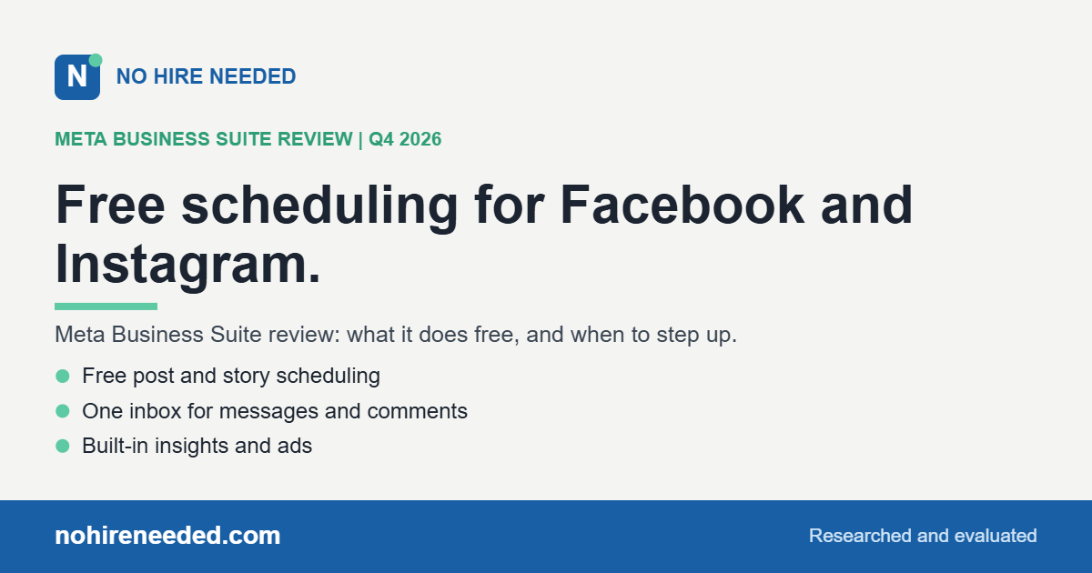 Meta Business Suite Review (2026): Free Scheduling for Facebook and Instagram