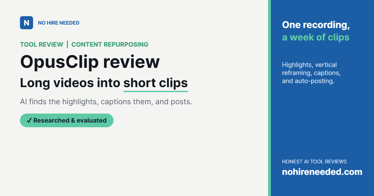 OpusClip Review (2026): Turn Long Videos Into Short Clips With AI