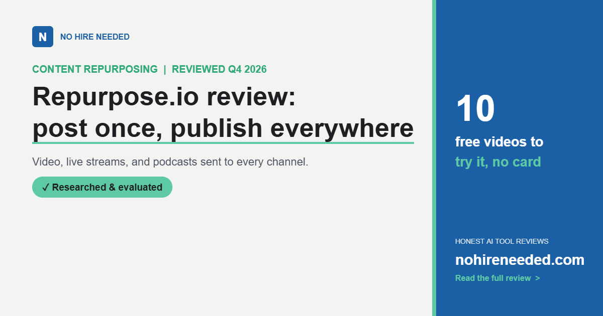 Repurpose.io Review (2026): Post Once, Publish Everywhere