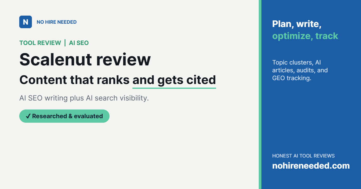 Scalenut Review (2026): AI SEO Content and AI Search Visibility in One