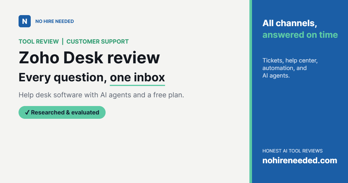 Zoho Desk Review (2026): Help Desk Software With AI Agents