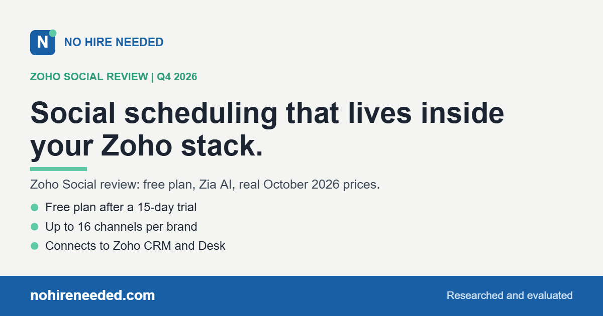 Zoho Social Review (2026): Social Scheduling Inside the Zoho Suite